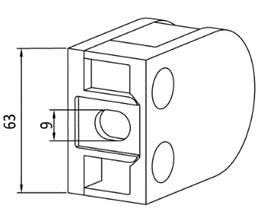 1035-00 - 304 PINCE VITRE 8.76-12.76 MM DOS DROIT